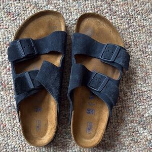 Blue Birkenstock’s Sandal with blue bottom and buckles!
